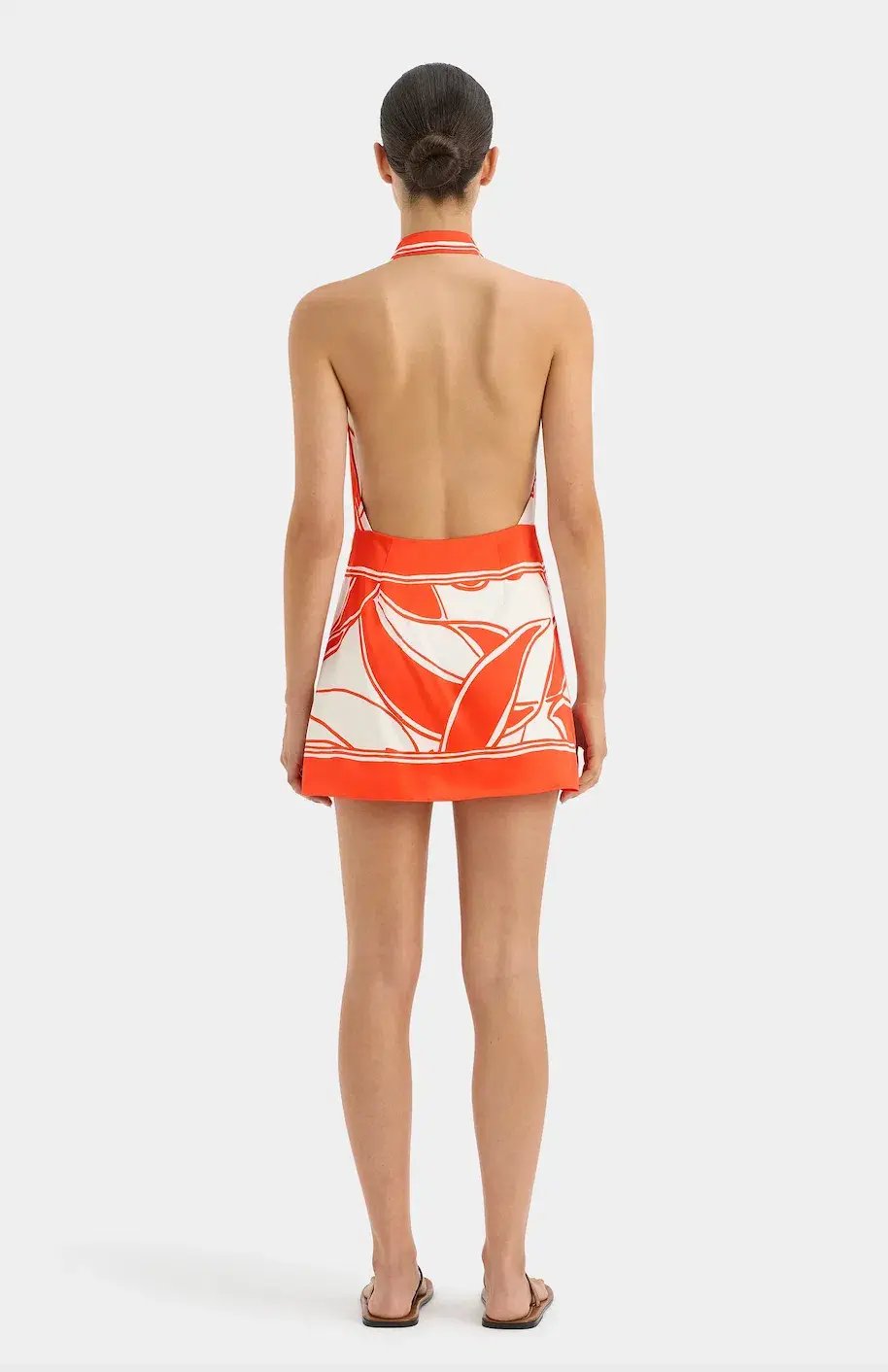 Sir the Label Ramona Wrap Halter Mini Dress Print Size 10 photo 4