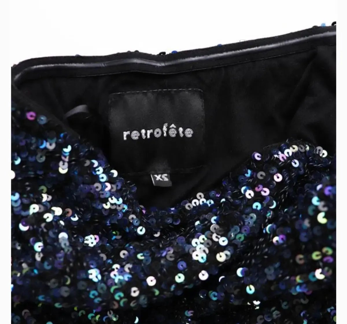 Retrofete Kendal Sequin Romper Black Size XS photo 4
