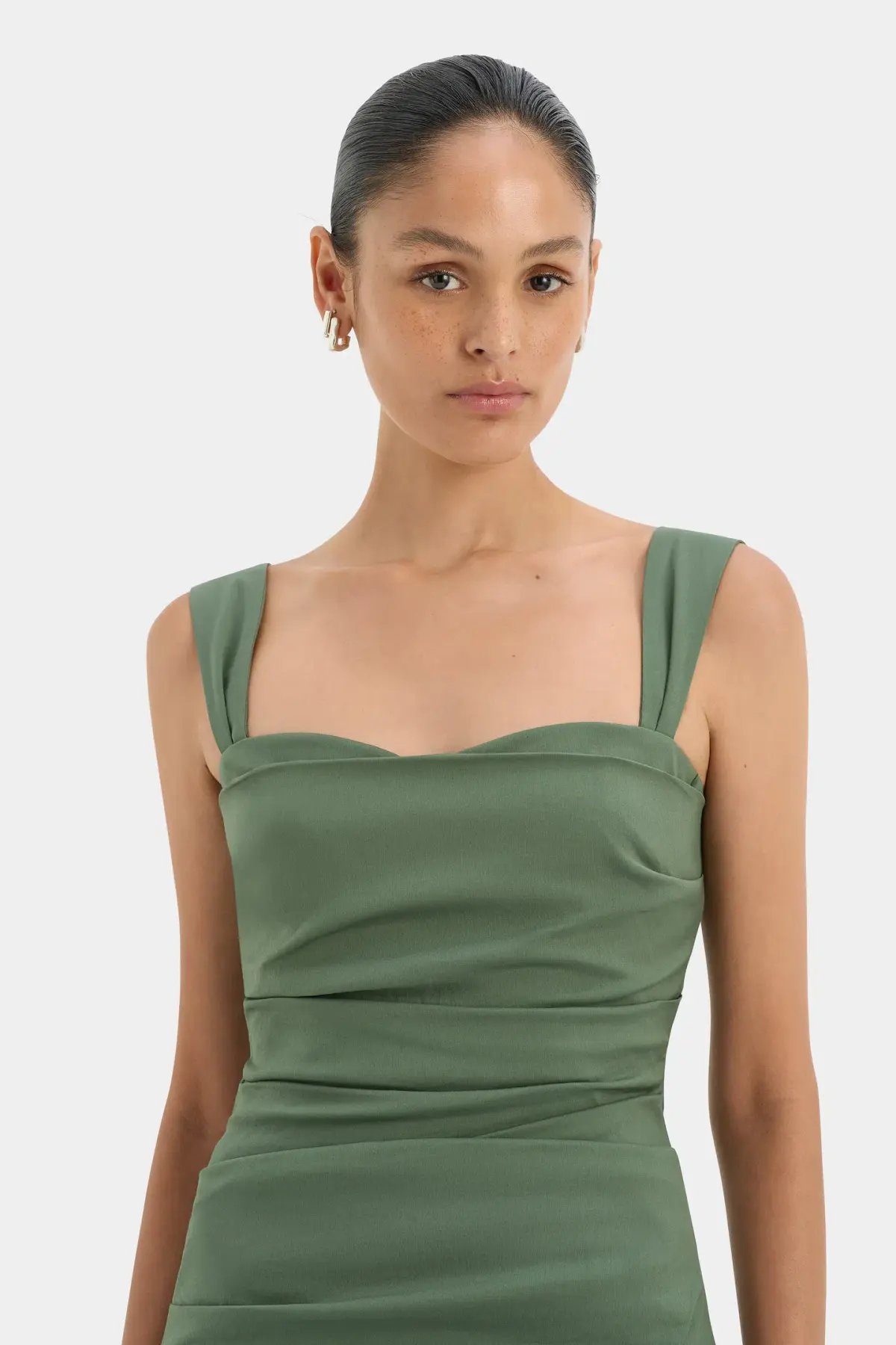 Sir the Label Florent Balconette Gown in Forest Green Size 1/Au 8 photo 2