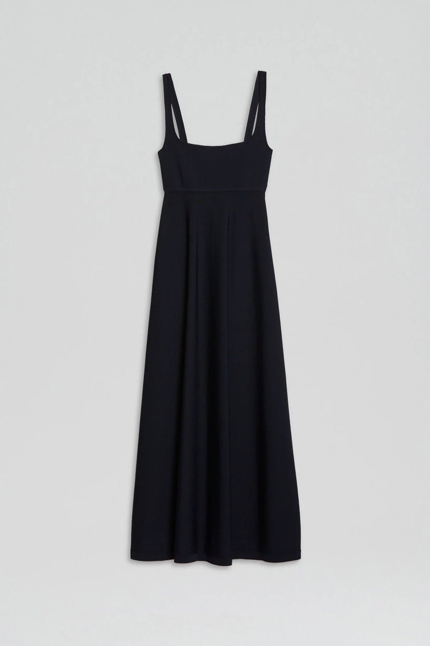 Scanlan Theodore Crepe Knit Square Neck Dress - Navy photo 3