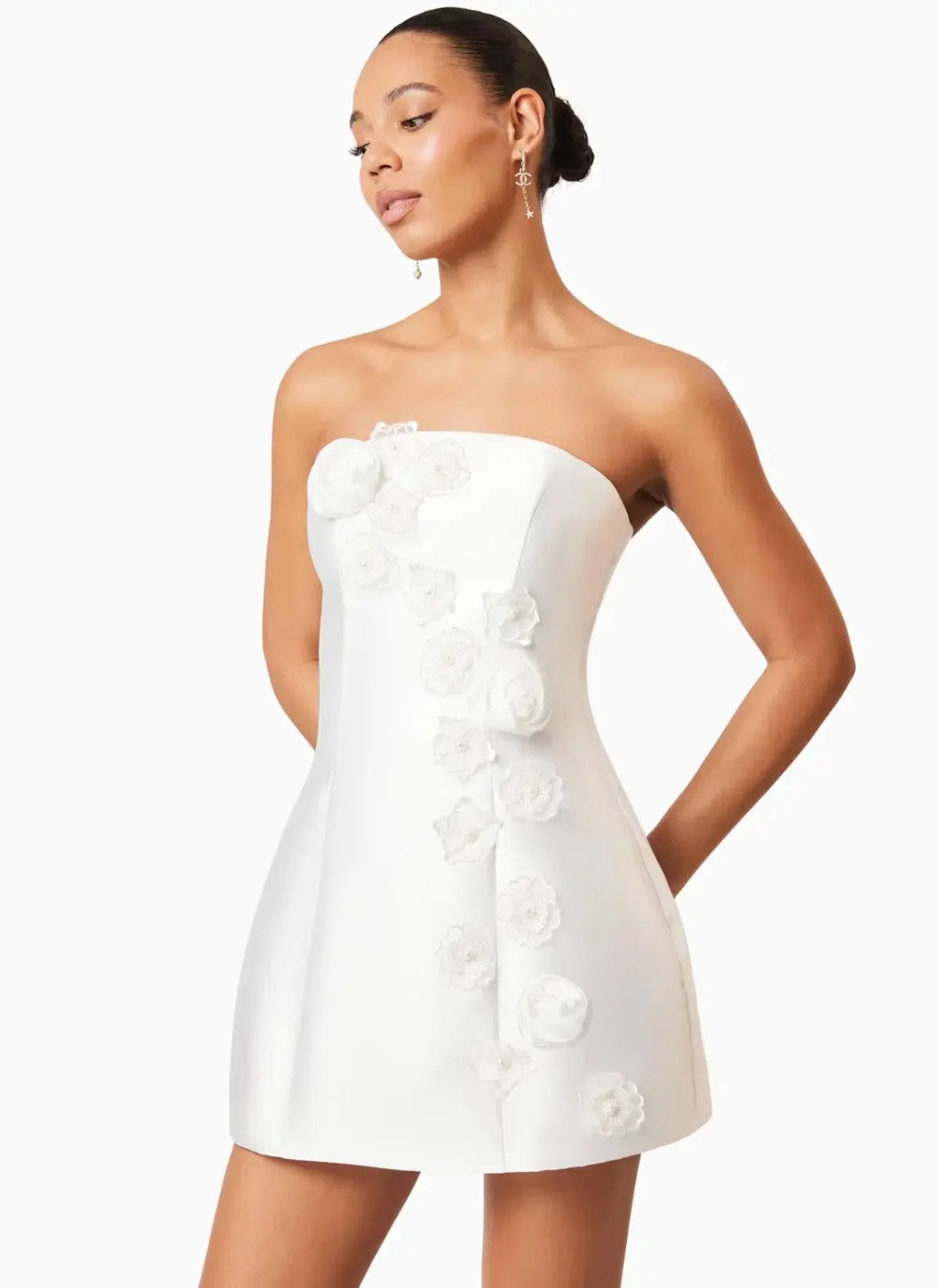 Elliatt Oleander Strapless Maxi Dress White Size S / AU 8 photo 5