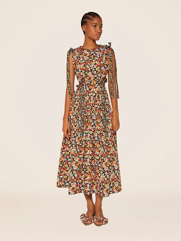 Agua Bendita Guaguanco La Fania Noche Dress  Floral Size 6 photo 5