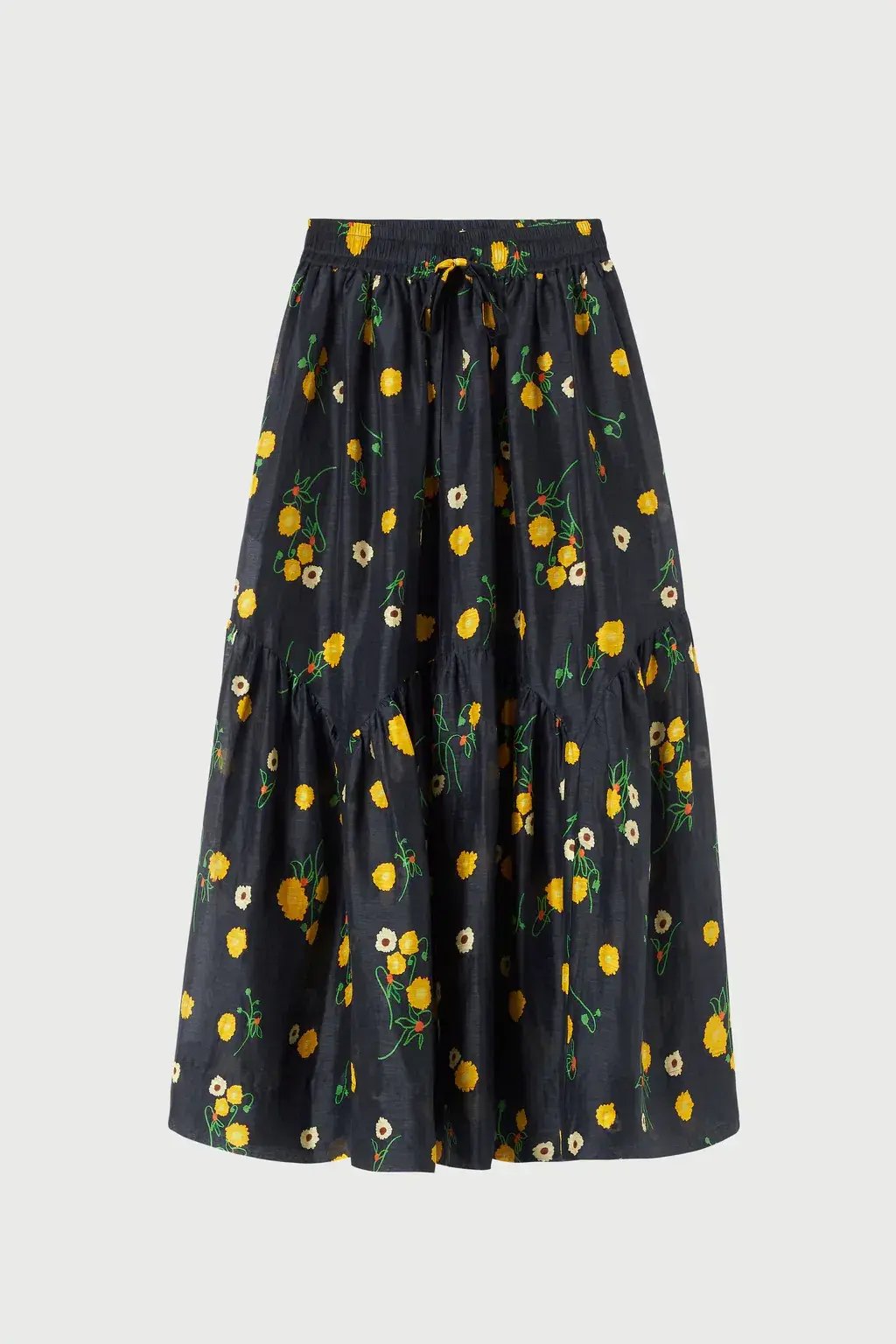 Lee Mathews Ketty Maxi Skirt in Navy Floral Size 1/Au 8 photo 6