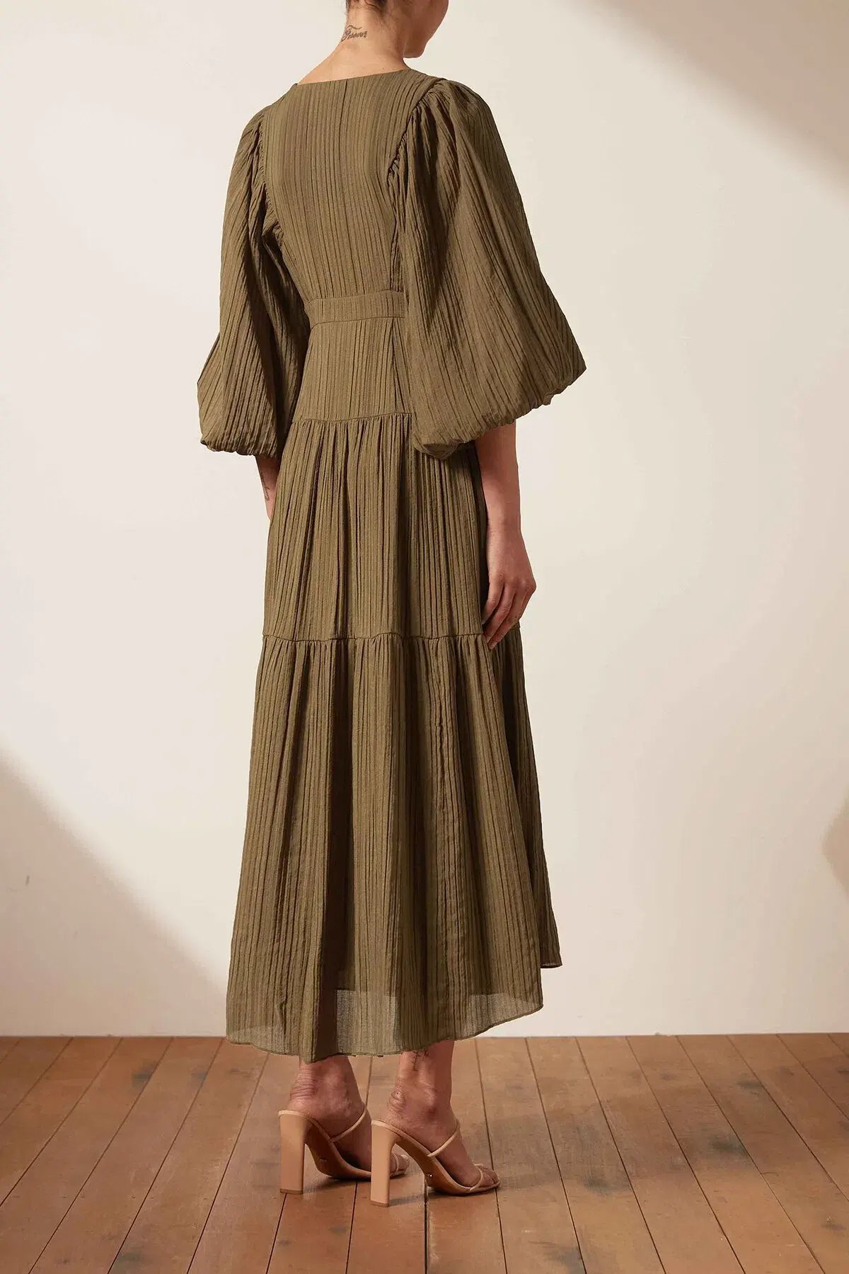 Shona Joy Mila Square Neck Midi Dress Size 6 photo 4
