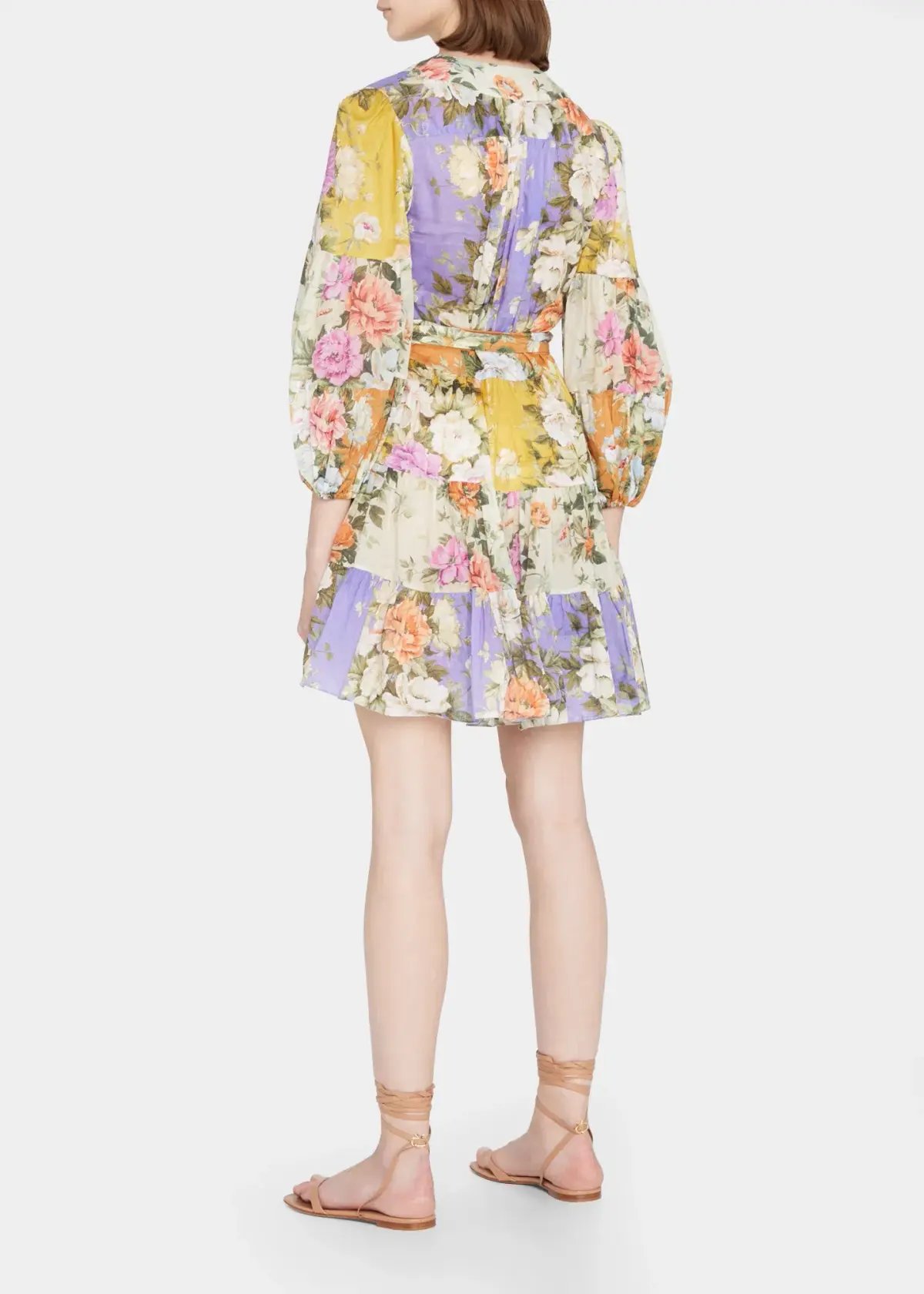 Zimmermann Pattie Wrap Mini Dress Print Size 12 photo 2