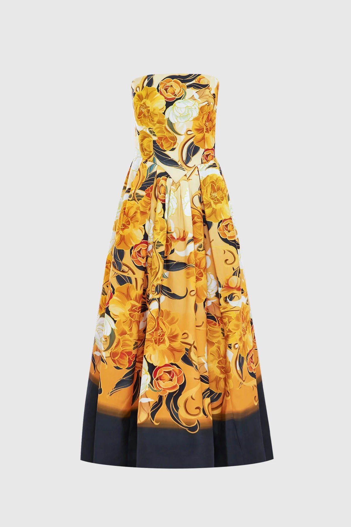 LEO LIN LYNN BUSTIER MIDI DRESS - ADORN PRINT IN ROYAL photo 5