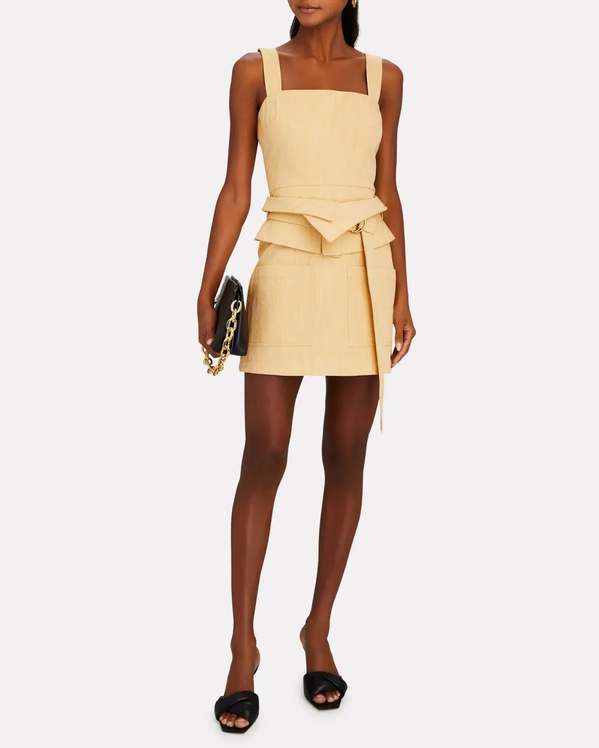 Alexis Eve Dress Yellow Denim Size 6 photo 5