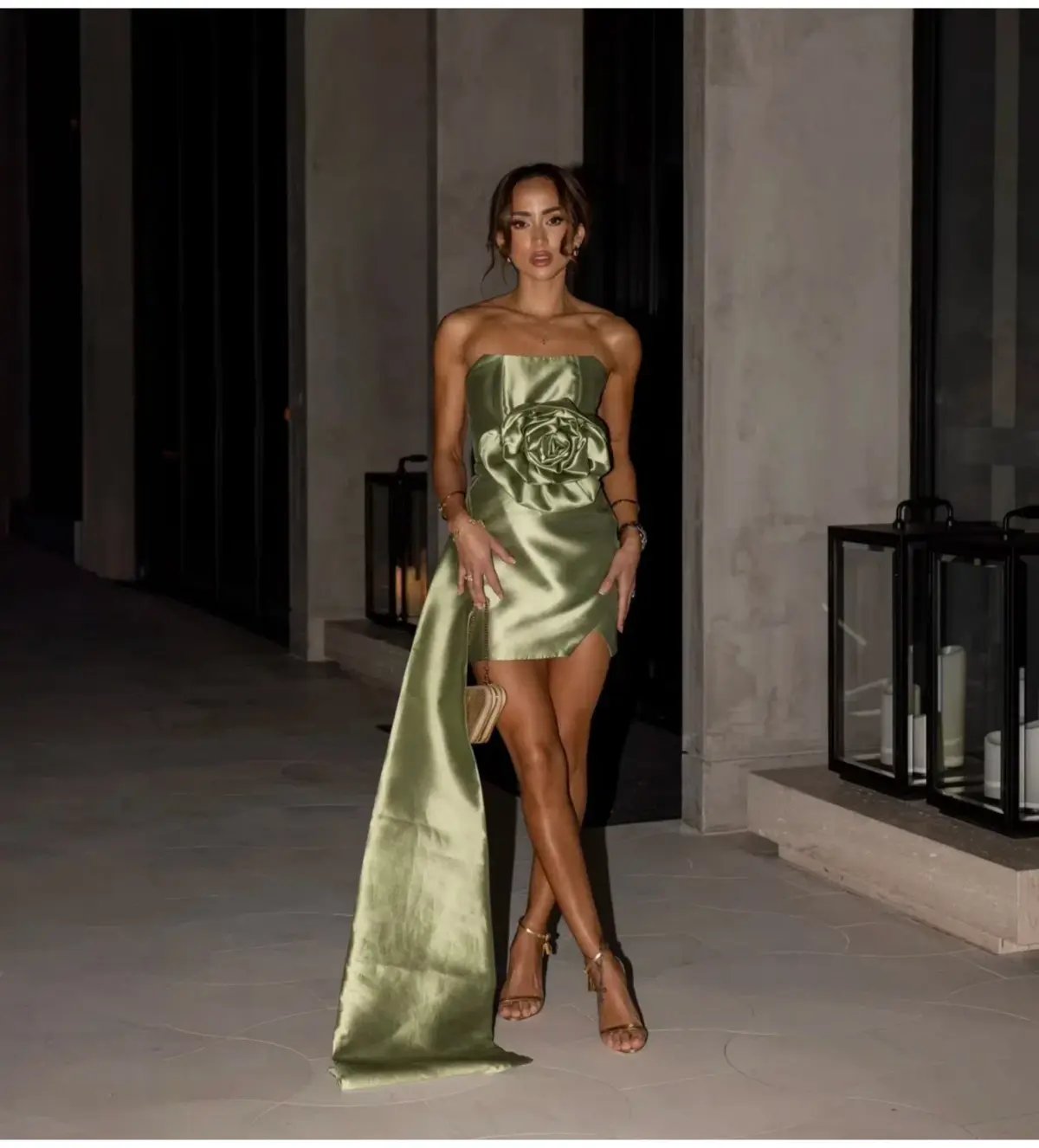 Jafrie By R Nebula Mini Dress Moss Green Size AU 6 photo 2