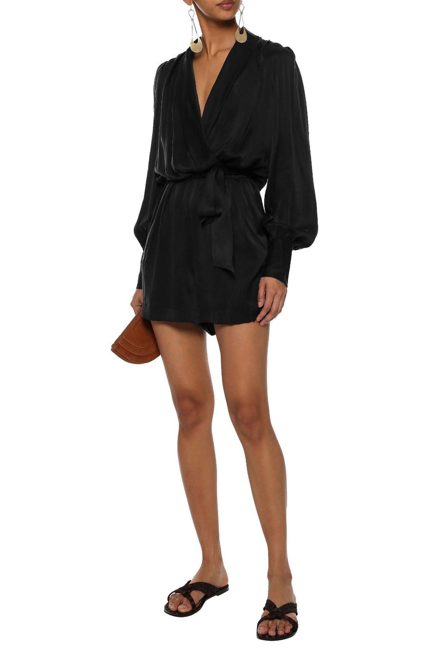 Zimmermann Wrap Playsuit - Black photo 2