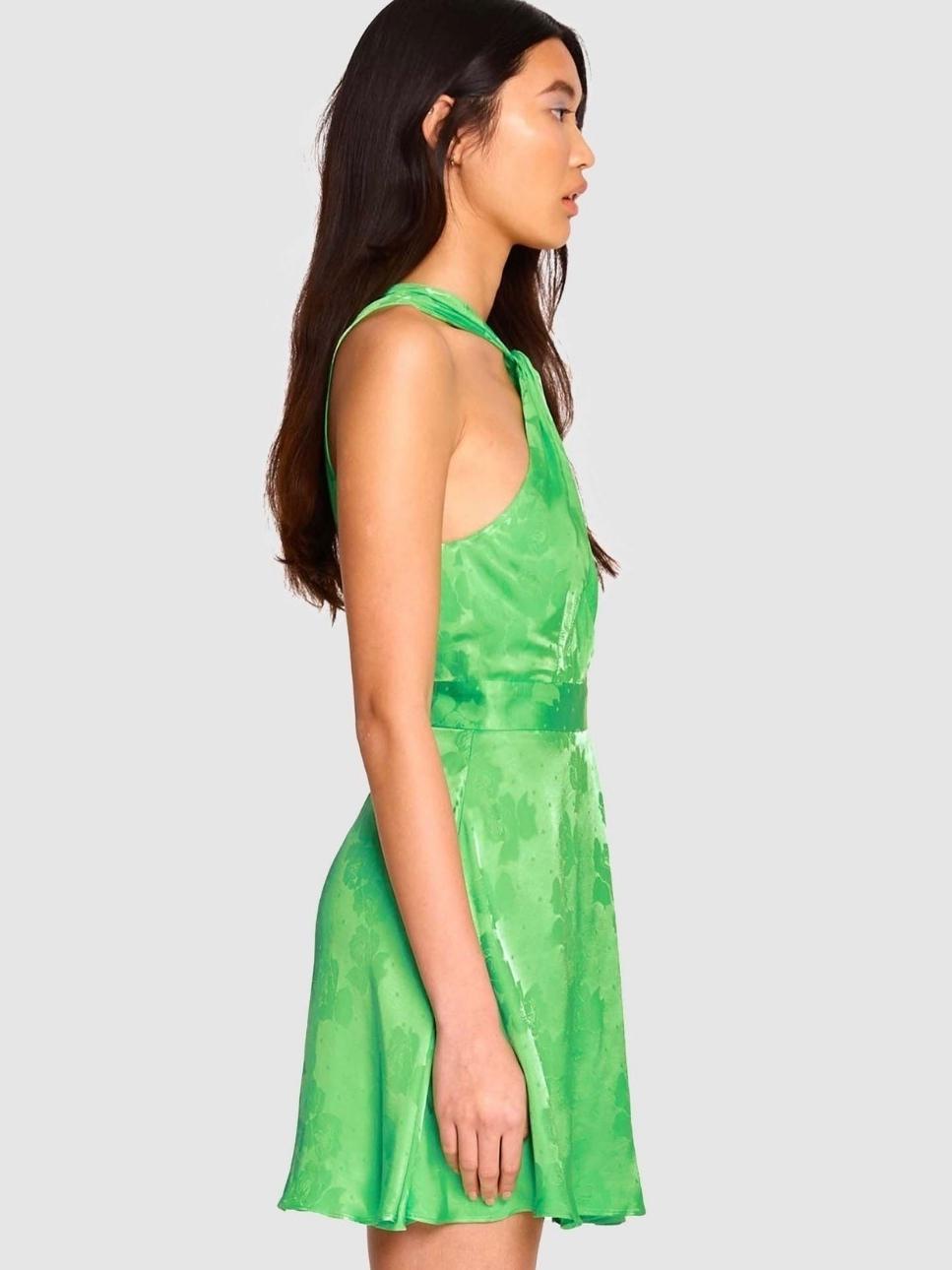 Alice McCall Memory Lane Satin Mini Dress Green Size 12 photo 3