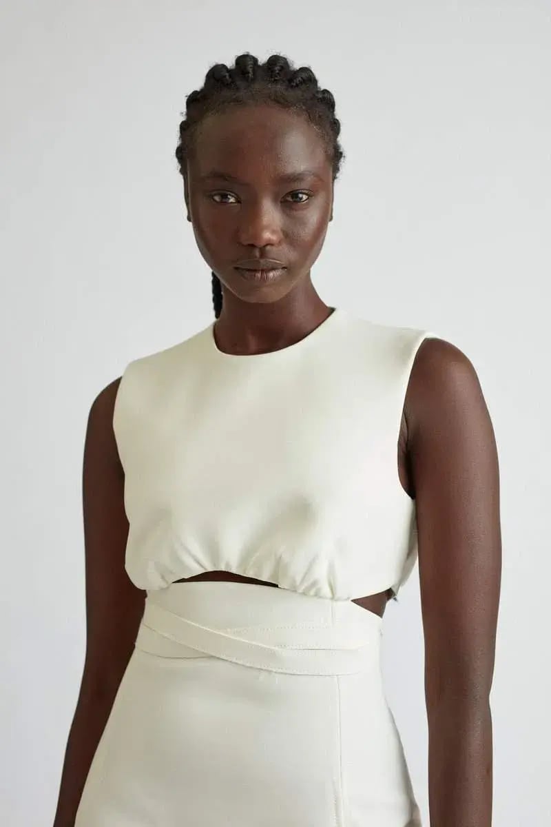 Camilla & Marc Morgan Cutout Dress White Size 6 photo 2