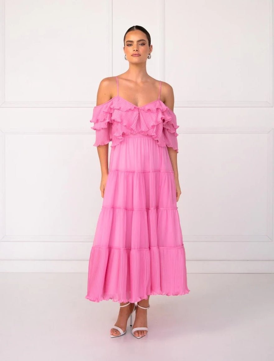 Talulah Cosmos Midi Dress - Pink photo 4