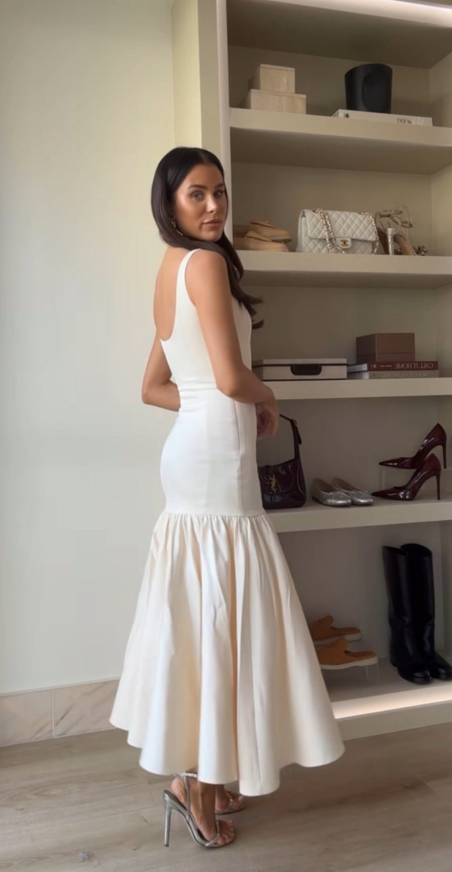 House of CB Amore Vintage Cream Dropped Waist Midi Dress photo 2