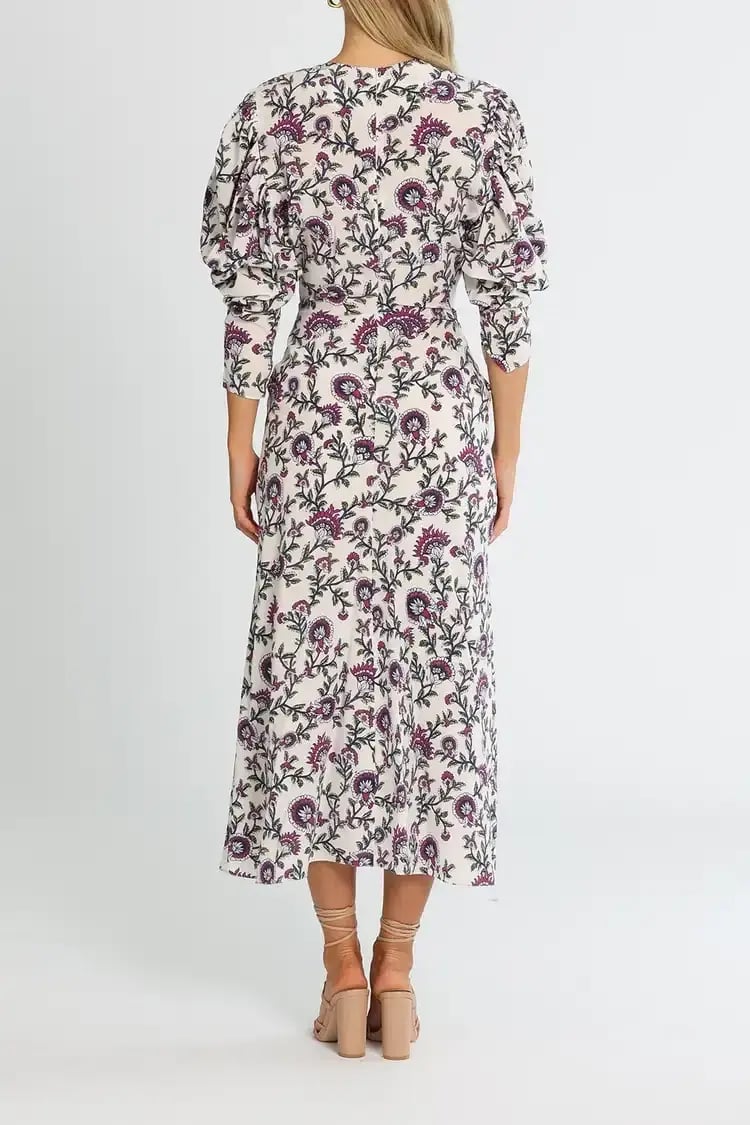 Isabel Marant Baga Ecru Dress Multi Size AU 10 photo 3