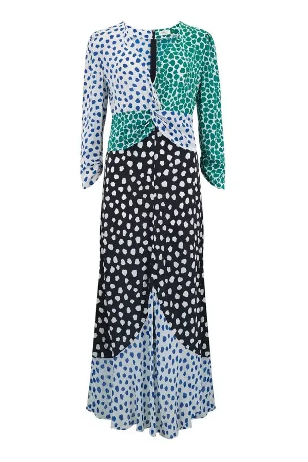 Rixo Chelsea Psychedelic Tulip Spot Dress Print Size 8 photo 4