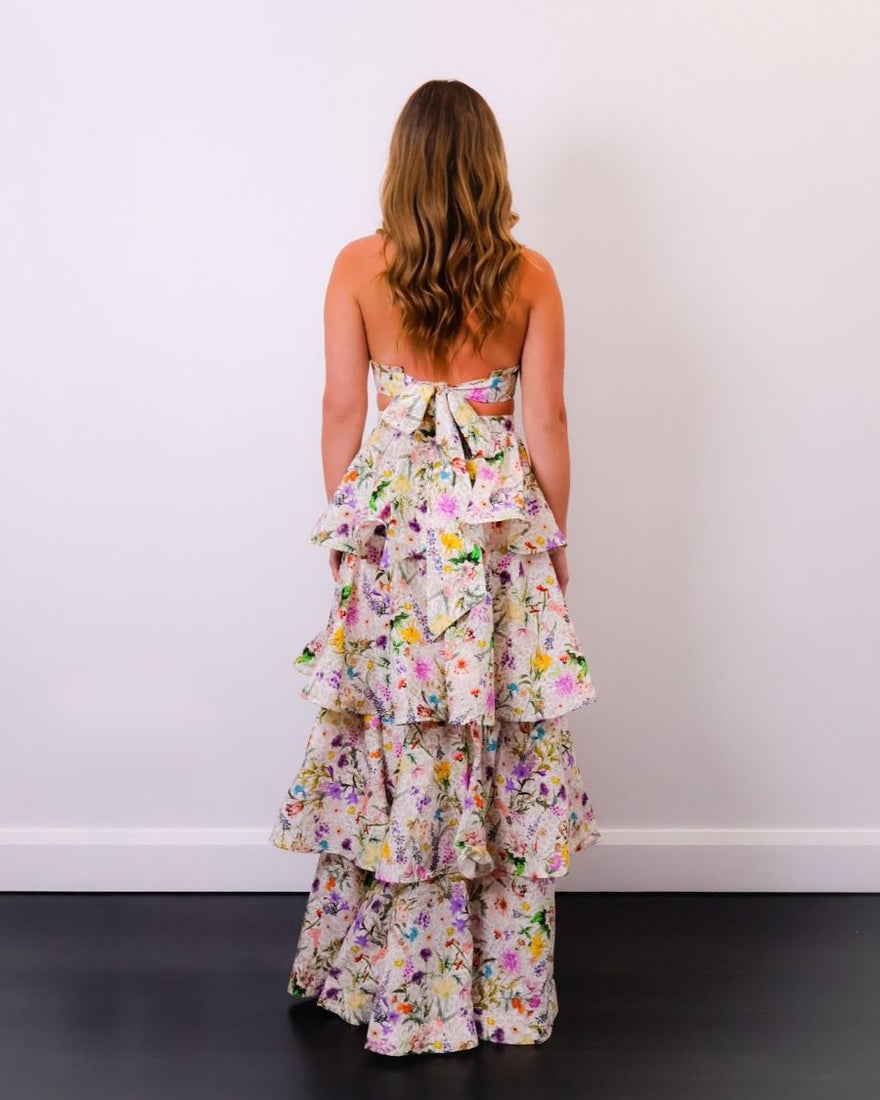 Aqua Blu Heather Dress In Jardine Print Dress photo 2
