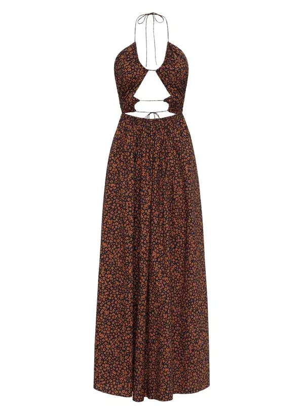 Matteau Bandeau Tie Dress Brown Size 8 photo 5