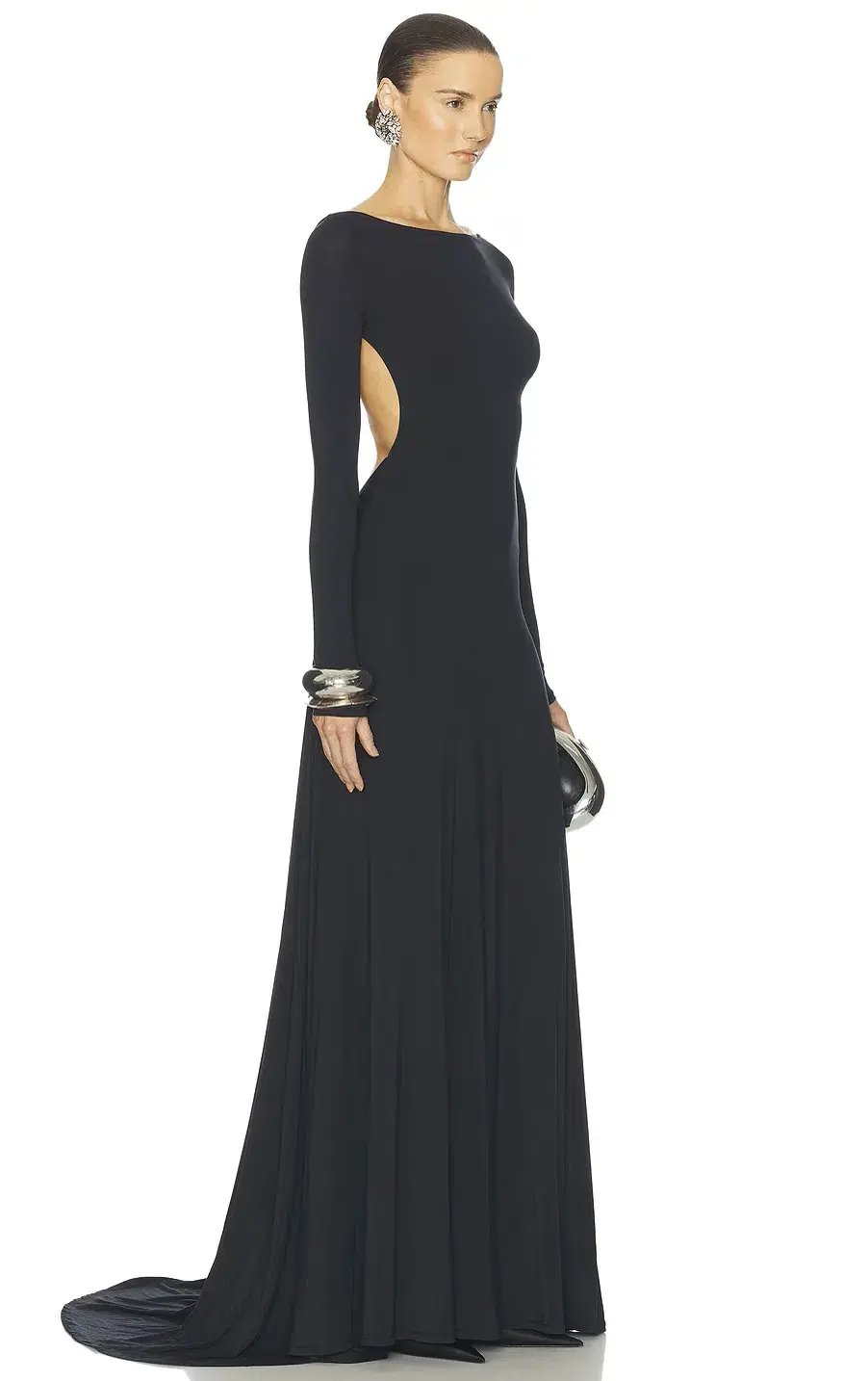 Helsa The Heidi Dress Black Maxi Size AU 8 photo 2