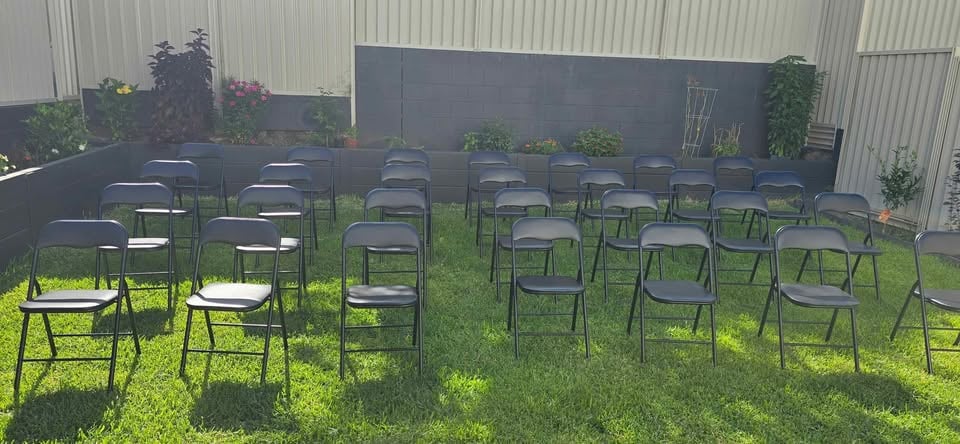 Table and chairs on rent (folding party hire) photo 3