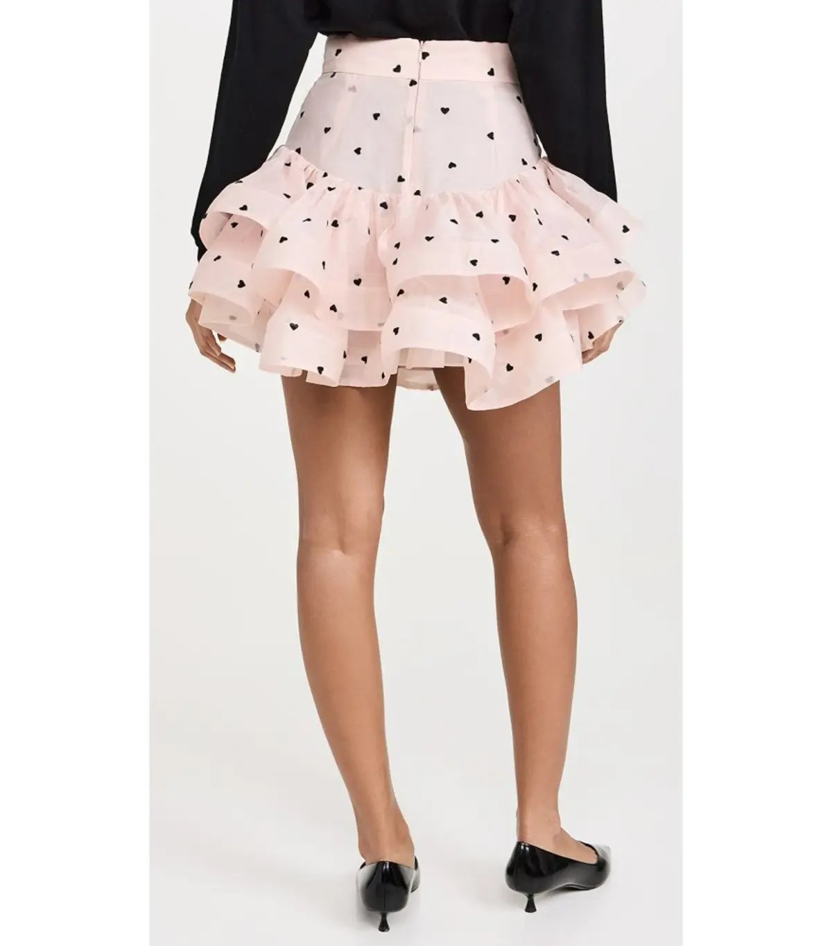 Zimmermann Crush Flip Mini Skirt Pink Hearts Size 1 / AU 10 photo 3
