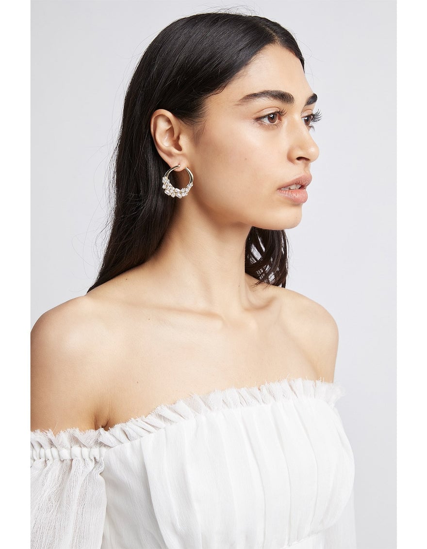 Aje Conception Hoop Earrings | Gold photo 2