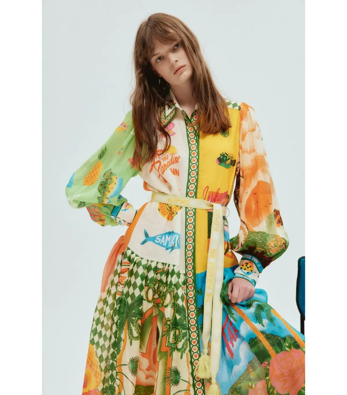 Alemais Paradiso Midi Shirtdress Multi Print Size AU 12 photo 4