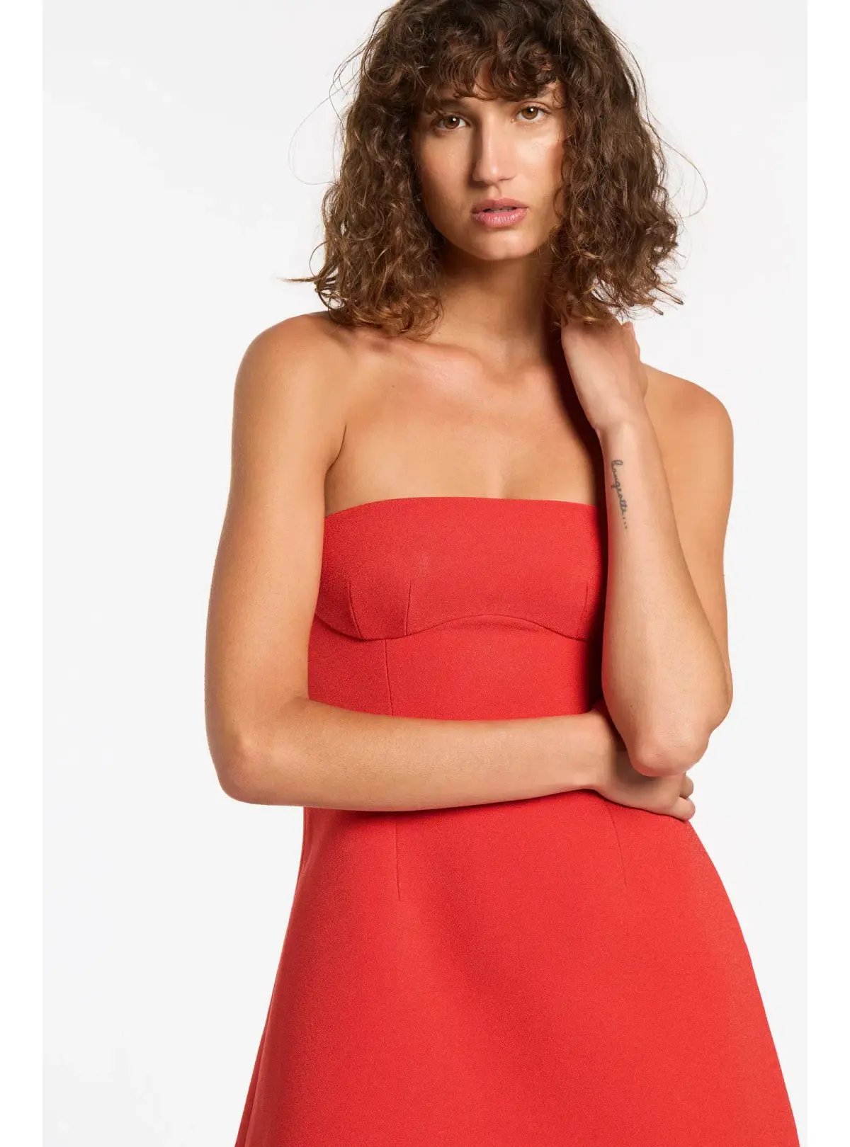 Sir the Label Spoerri Sculpted Mini Dress in Red Size 1 / AU 8 photo 2