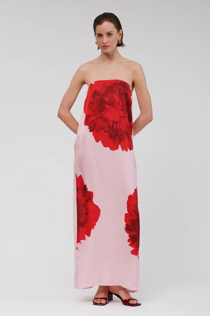 Suboo Emilia Bustier Maxi Dress Pink Floral Size S / AU 8 photo 5