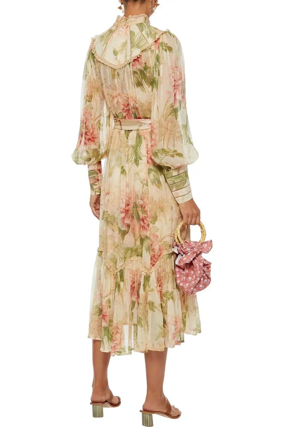 Zimmermann Espionage Swing Yoke Midi Dress in Antique Peony  Size 1 / AU 10 photo 3