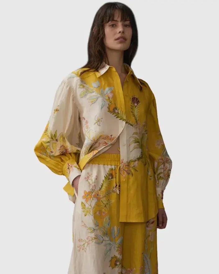 Alemais Ira Shirt and Pants Set Floral Size 10/12 photo 2