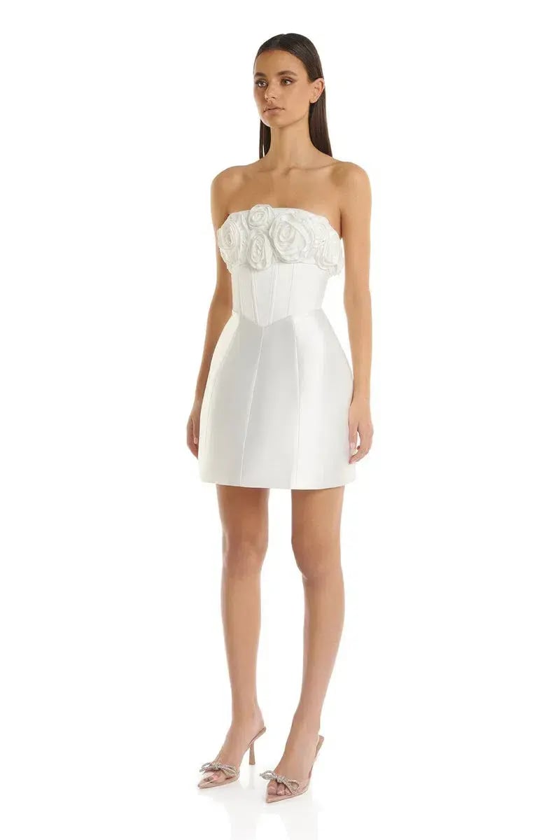 Eliya The Label Tehanni Mini Dress White Size M / AU 10 photo 4