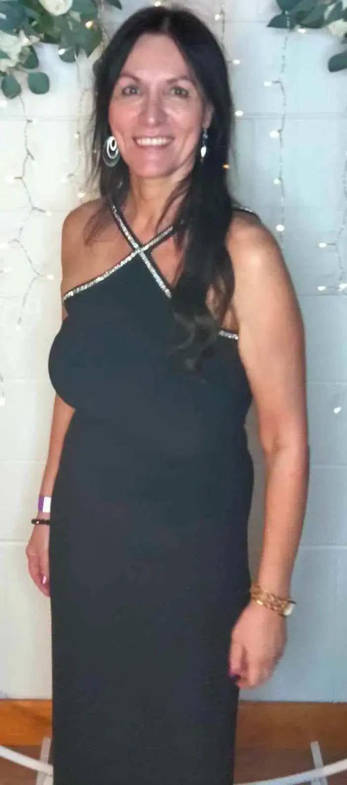 Forever New Gwen Arrow Neck Trim Bodycon Midi Dress Black Size 12 photo 4