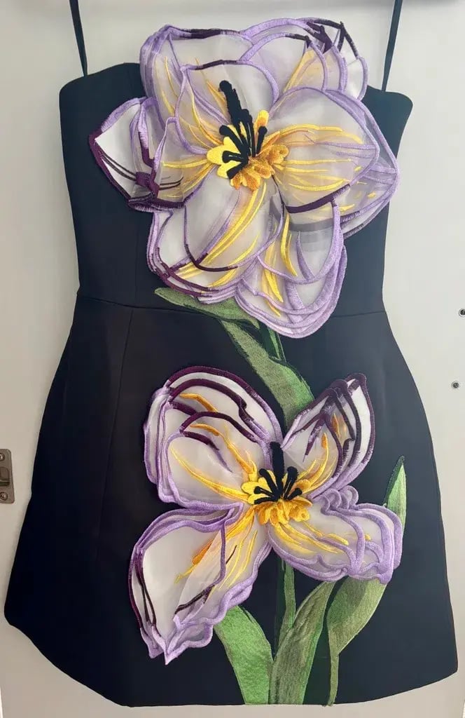 Leo Lin Flower Dress Size 6 photo 4