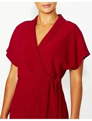 Anthea Crawford KATIA WRAP DRESS Red Size 18 photo 3
