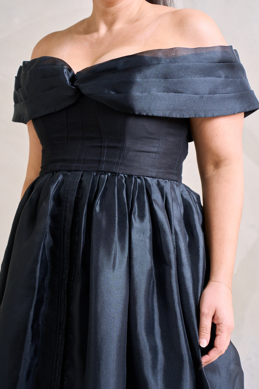 Aje Cordelia Corseted Maxi Dress, Black photo 3