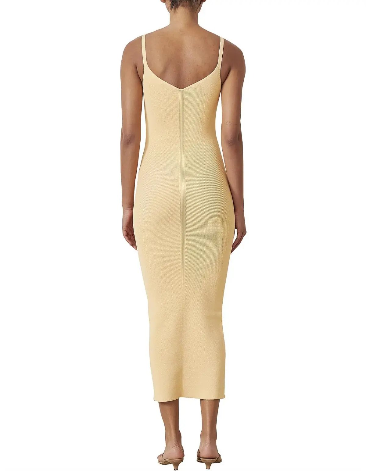 Bec and Bridge Citrus Club Knit Midi Dress in Melon Orange Size 10 photo 4
