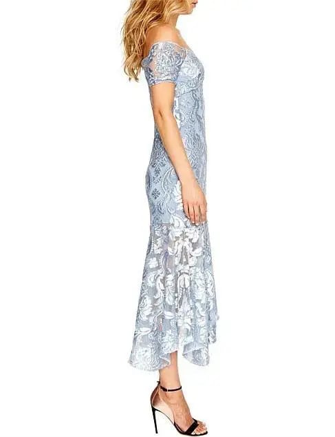 Alice McCall Fleur De Lys Gown Dress Light Blue Pebble Size 10 photo 3