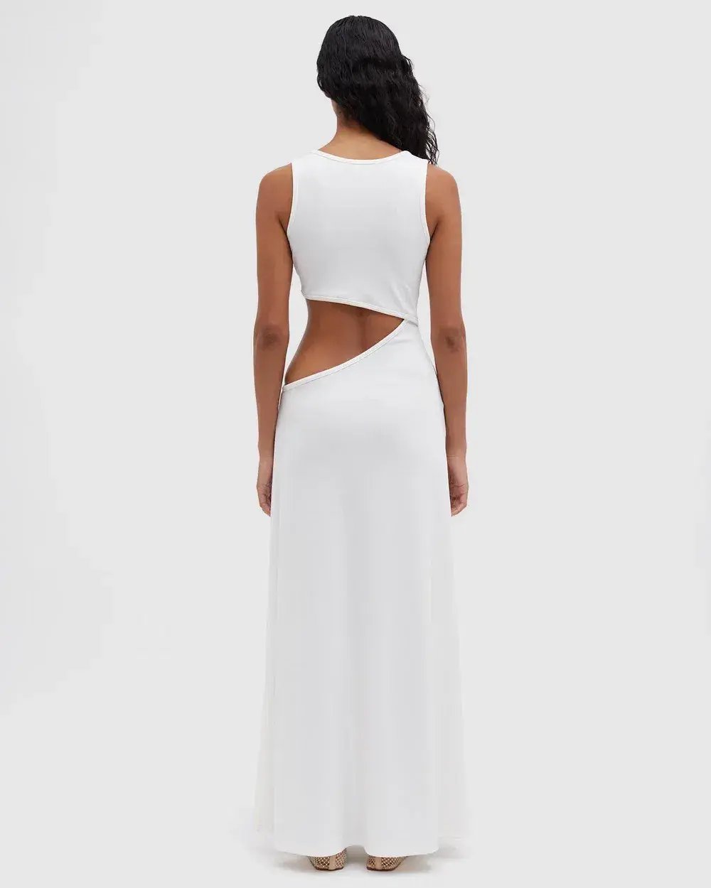 Christopher Esber Stone Cavern Tank Dress White Size 10 photo 2