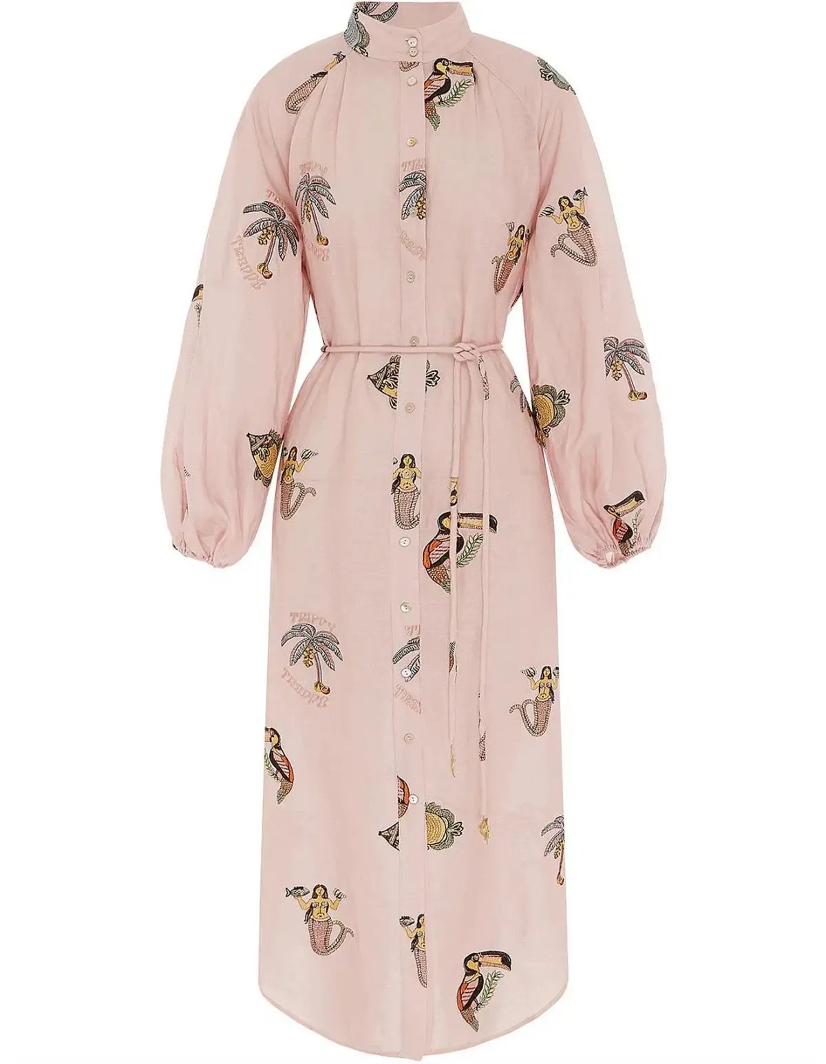 Alemais Vacay Shirt Dress Pink Size 12 photo 4