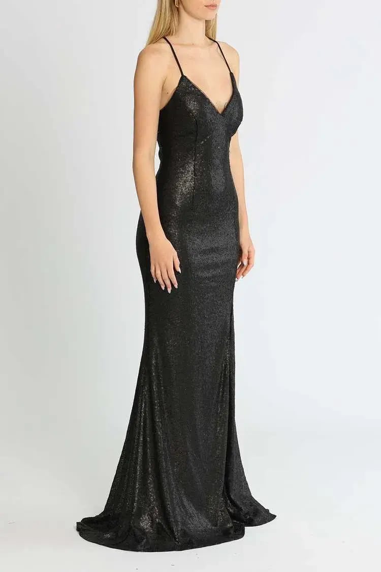 Tania Olsen India Gown Black Size 6 photo 2