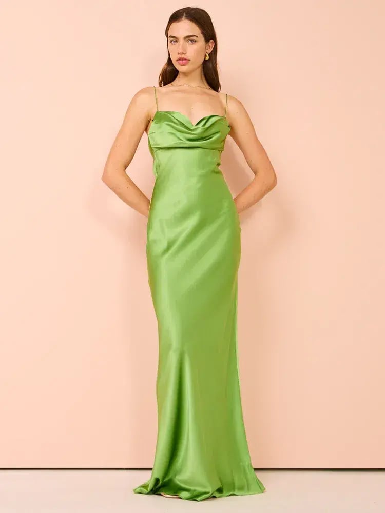Rachel Gilbert Skye Gown Green Size 16 photo 2