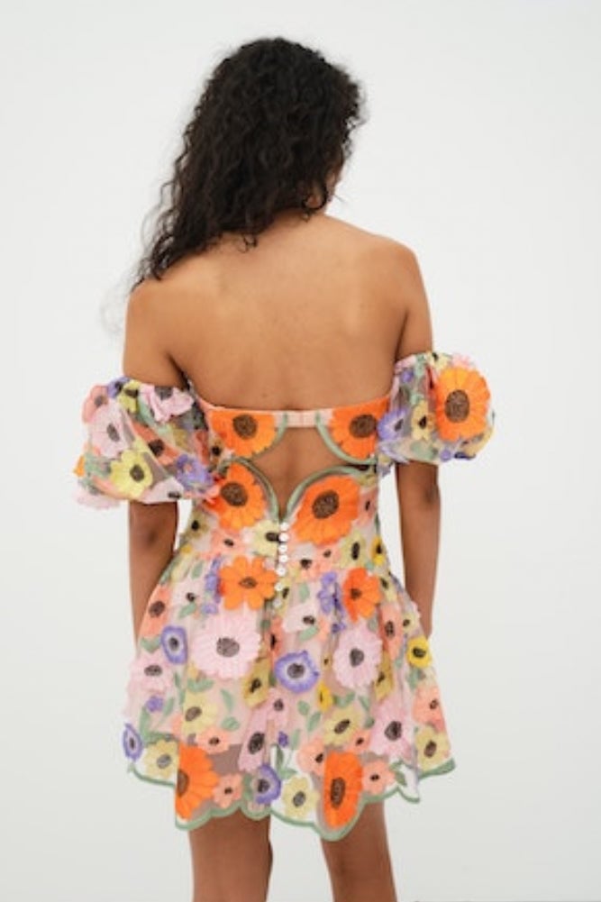 FOR LOVE & LEMONS PRATO MINI DRESS - MULTI photo 2