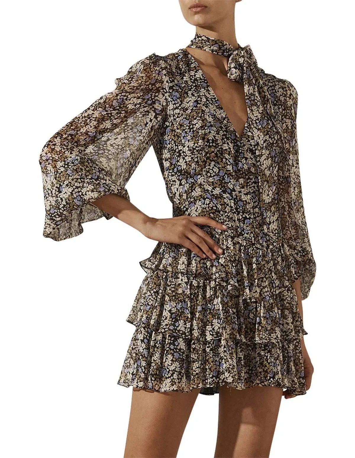 Shona Joy Valentina Dress Floral Size 6 photo 3