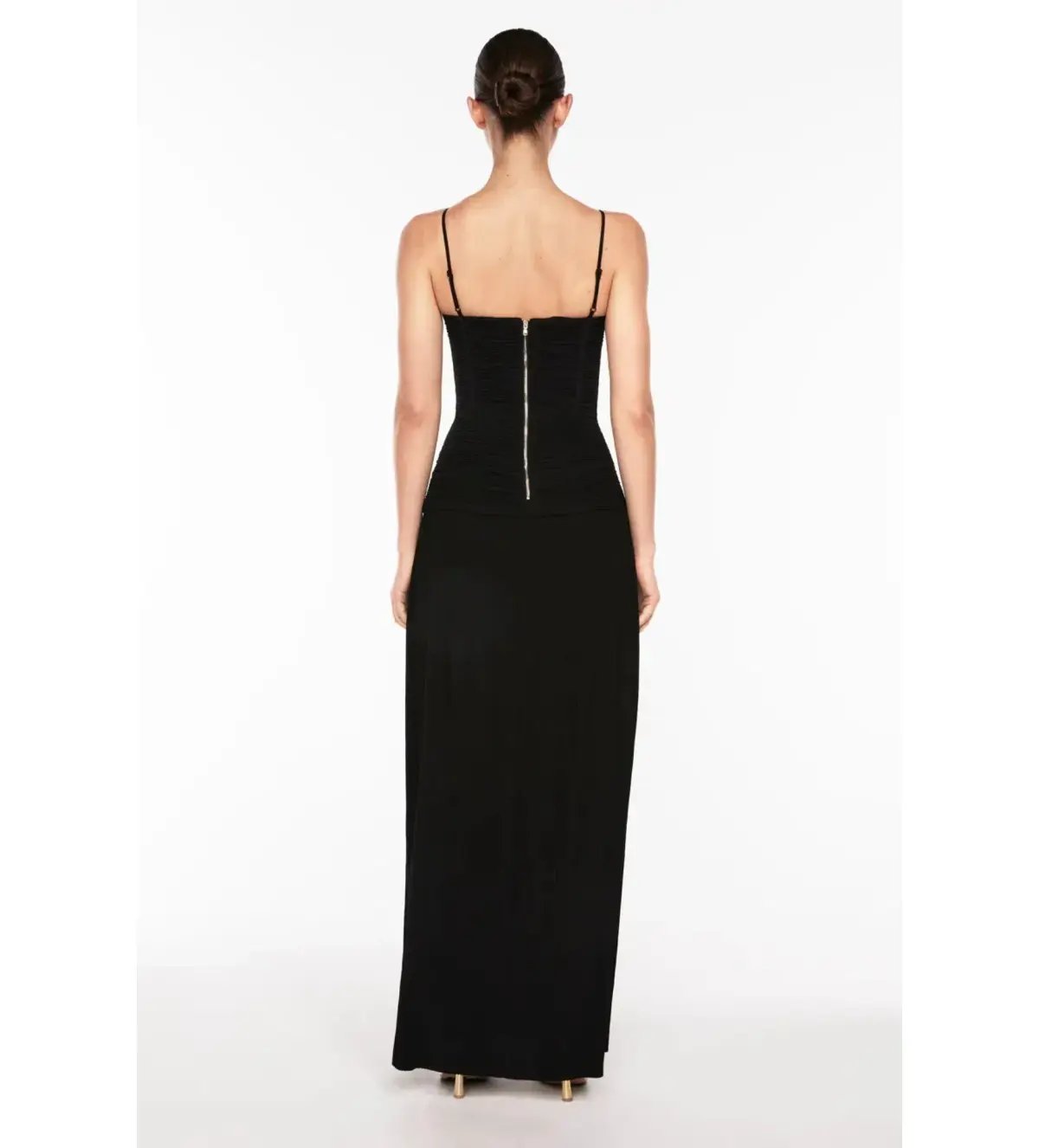 Manning Cartell Double Time Pleat Maxi Dress Black Size 10 photo 4