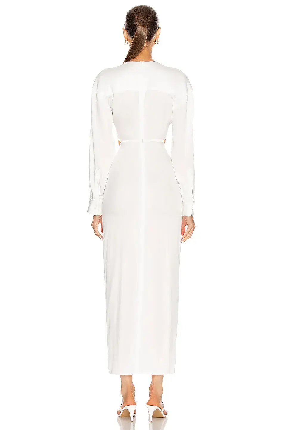 Christopher Esber Ruched Disconnect Dress White Size 6 photo 2