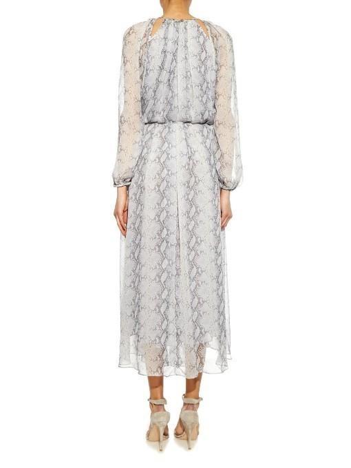 Zimmermann Silk Chiffon Dress Snake Print Size 8 photo 2