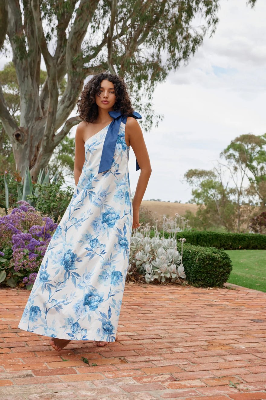 Aston Studio Mila Dress In Cerulean Peony photo 2