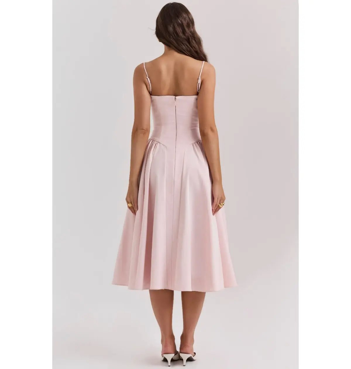 House Of CB Samaria Corset Midi Dress Ballerina Pink Size XS / AU 6 photo 4