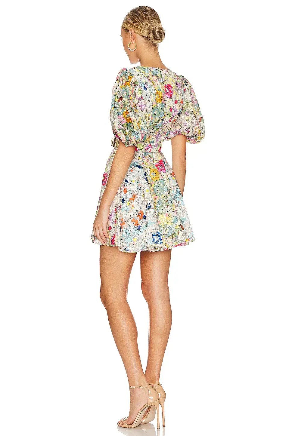 Zimmermann Clover Panelled Mini Dress Spliced Floral Size 1 / Au 10 photo 3