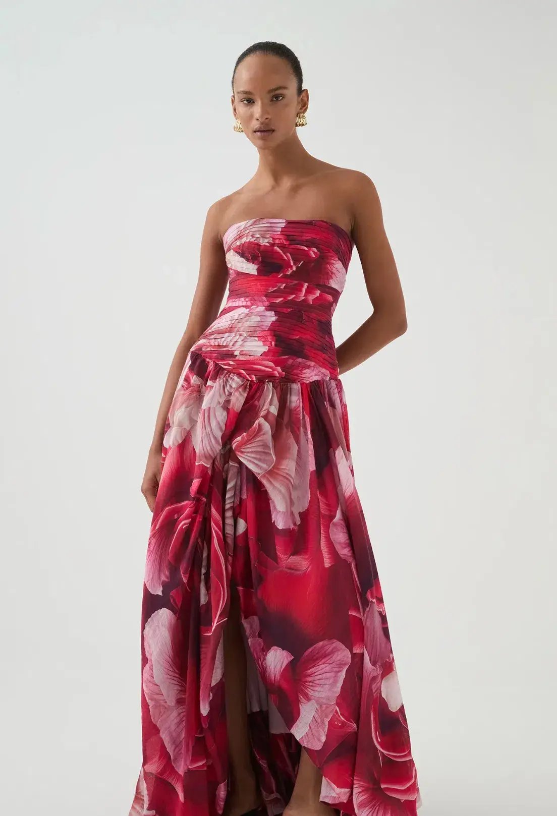 Aje Flora Maxi Gown Prismatic Floral Red Size S / AU 8 photo 5